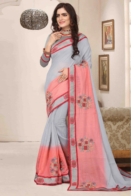 Pink Cotton Silk Designer Saree NCSD11210630