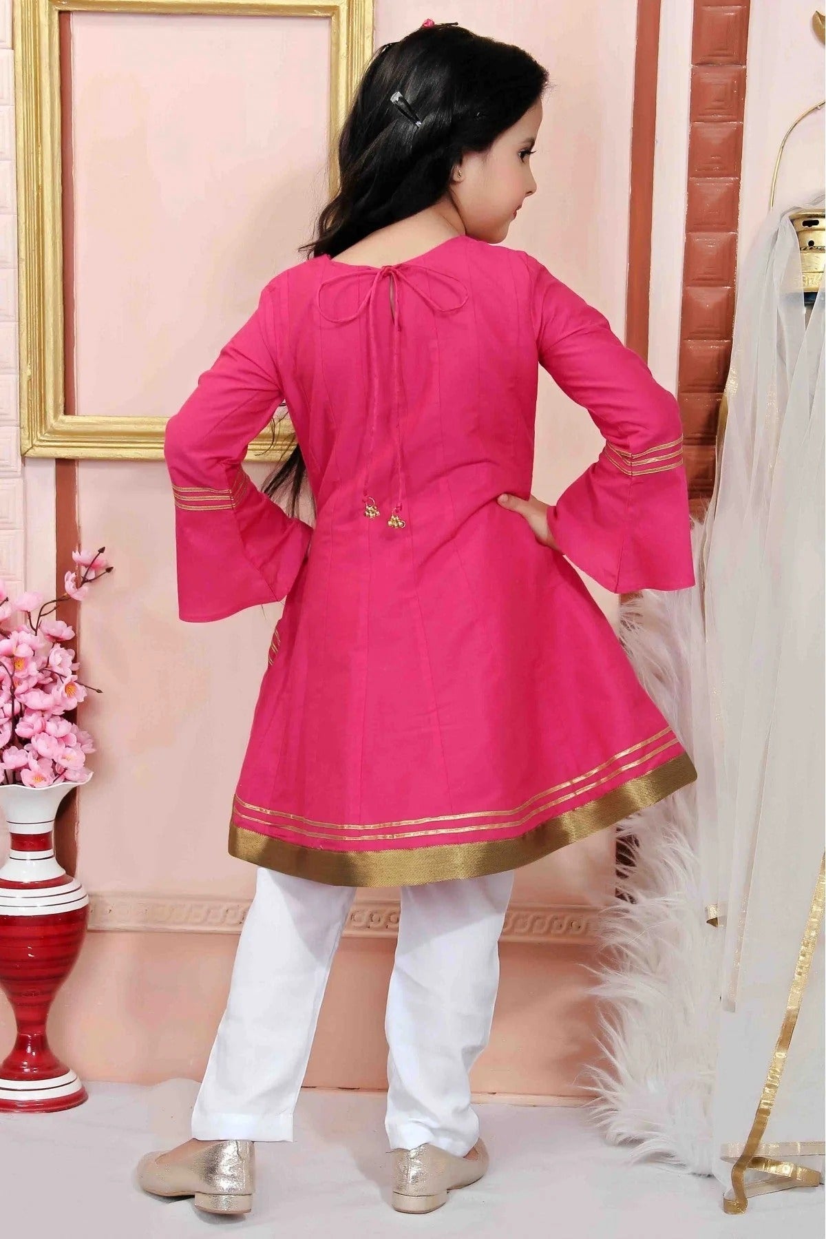 Pink Cotton Silk Party Wear Pant Style Suit NCGW10710806