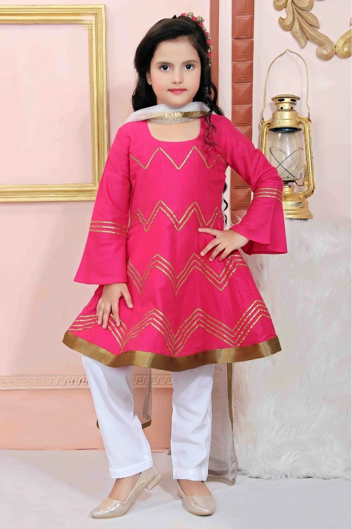 Pink Cotton Silk Party Wear Pant Style Suit NCGW10710806