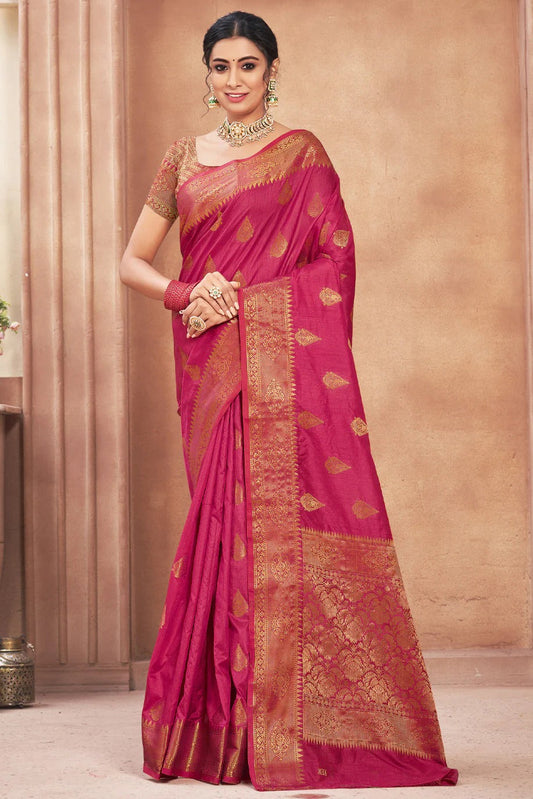 Pink Cotton Silk Traditional SareeIn Woven NCSD11010548