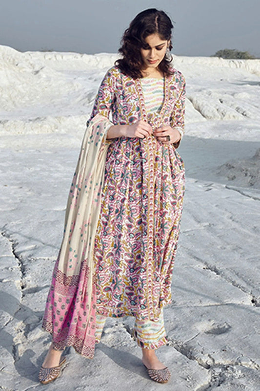 Pink Cotton Stitched Salwar Suit NCSS11111890