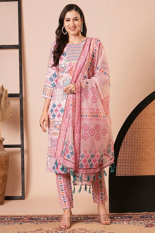 Pink Cotton Stitched Salwar Suit NCSS11111935