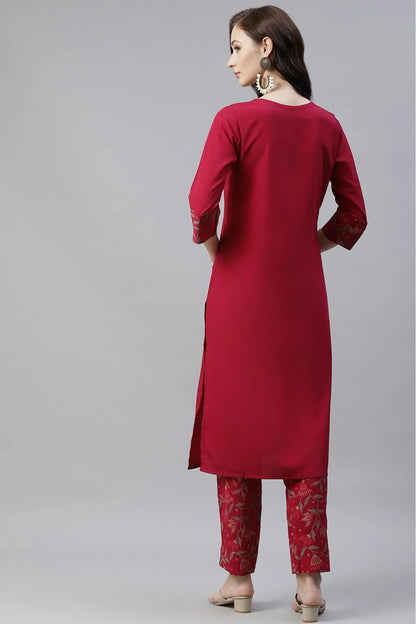 Pink Crepe Foil Print Kurti NCKR10610201