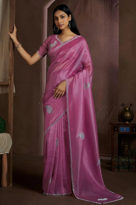 Pink Crush Silk Designer Saree NCSD11210209