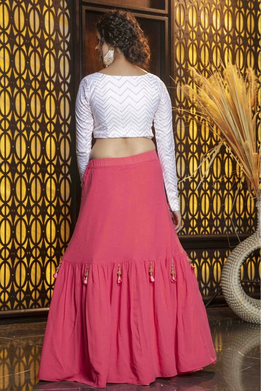 Pink Diamond Georgette Plain Lehenga Choli NCLC11510134