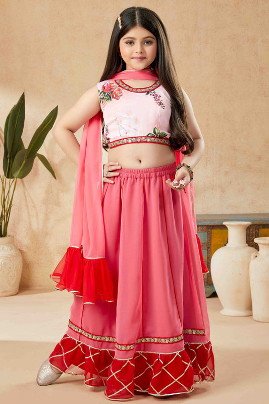 Pink Faux Georgette Lehenga Choli NCGW10710820