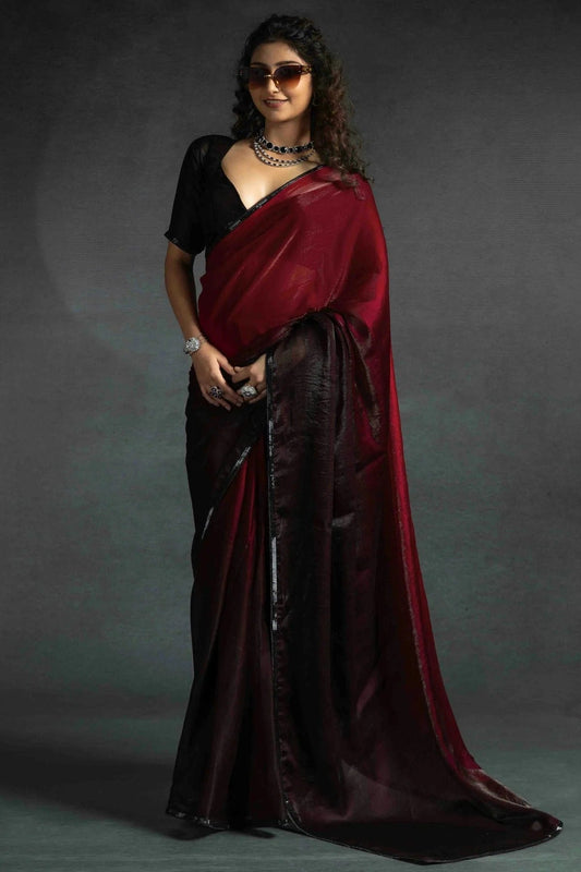 Pink Fendi Satin Silk Ready To Wear Saree NCSD11210124