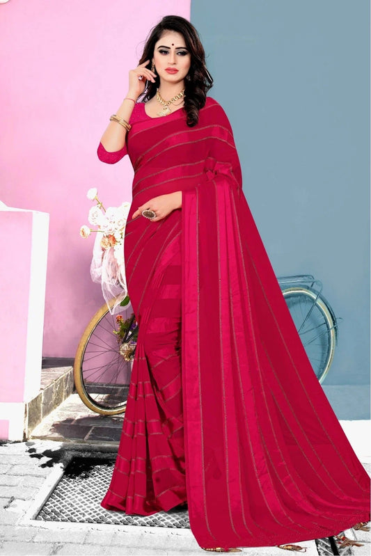Pink Georgette And Satin Designer Saree NCSD11210530