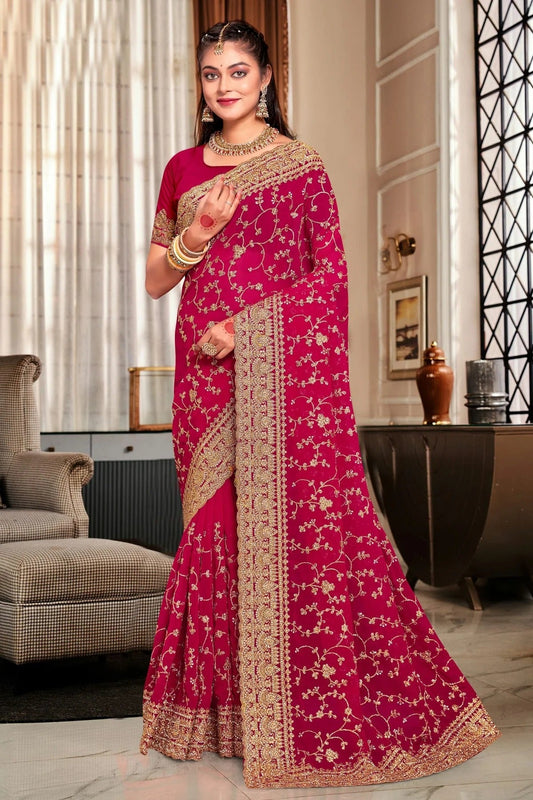 Pink Georgette Designer Saree NCLC11210286