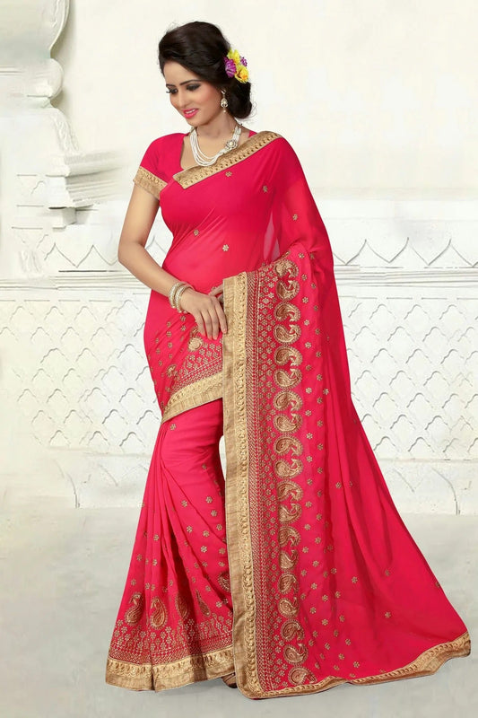 Pink Georgette Designer Saree NCLC11210322