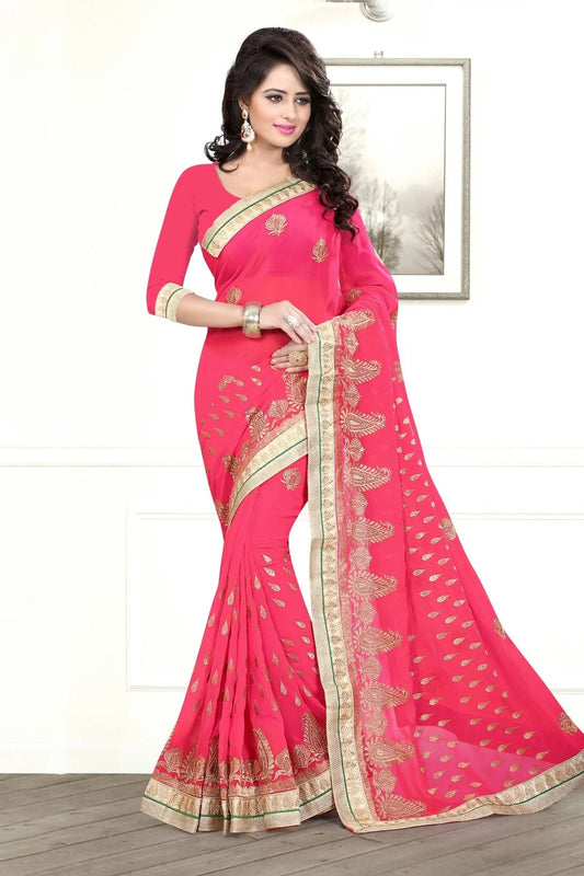 Pink Georgette Designer Saree NCLC11210326