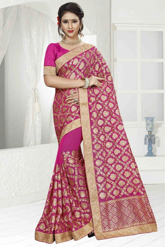 Pink Georgette Designer Saree NCSD10910461