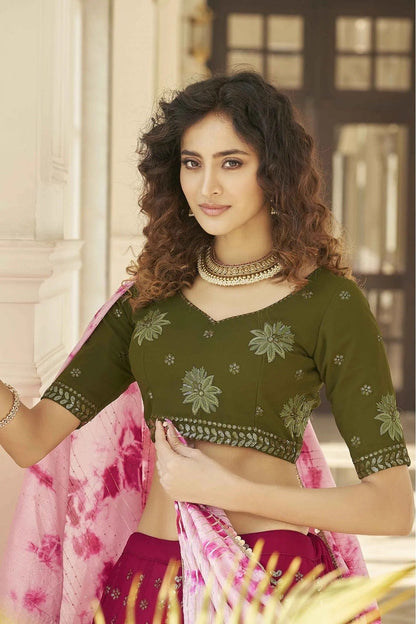 Pink Georgette Embroidery Lehenga Choli NCLC11510165