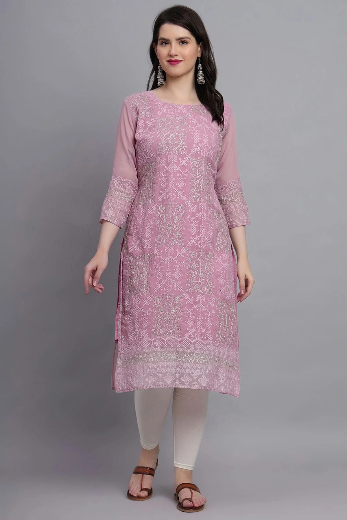 Pink Georgette Kurti NCKR11112102
