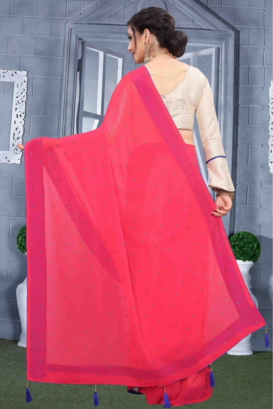 Pink Georgette Party Wear Saree NCSD11210679