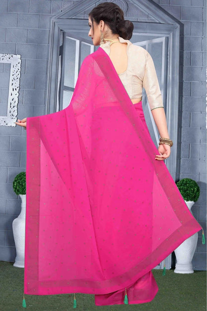 Pink Georgette Party Wear Saree NCSD11210681