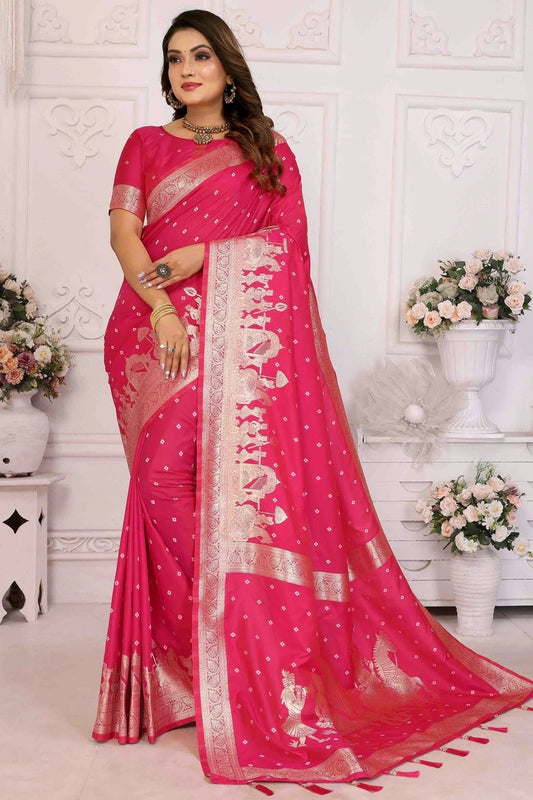 Pink Kochi Silk Traditional Saree NCSD11110822