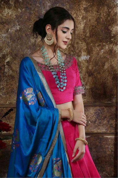 Pink Mastani Silk Embroidery Lehenga Choli NCLC11510129