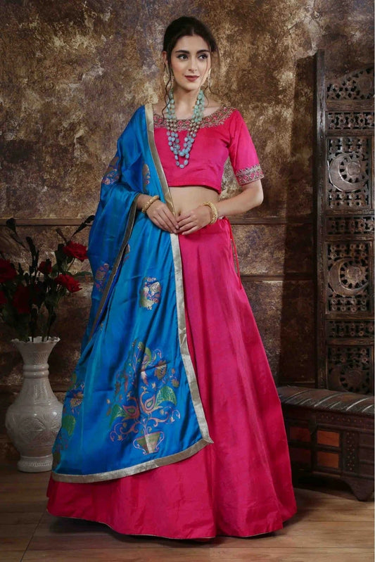 Pink Mastani Silk Embroidery Lehenga Choli NCLC11510129