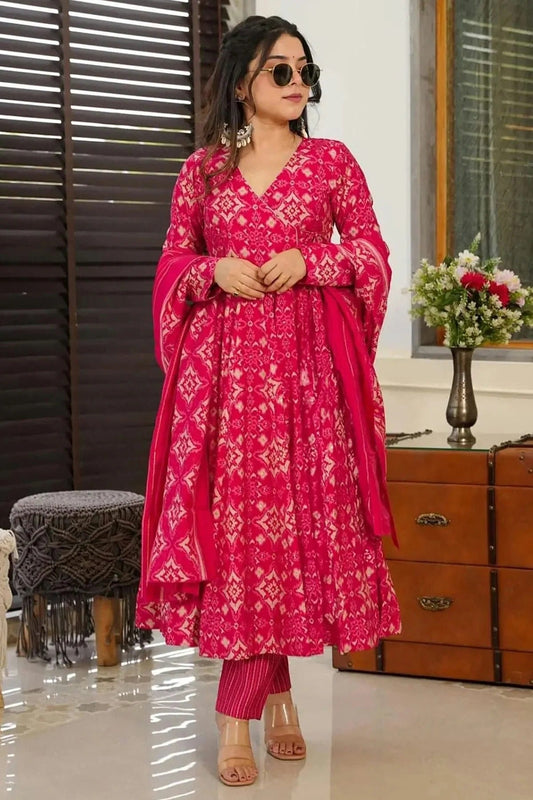 Pink Muslin Stitched Salwar Suit NCSS11111979