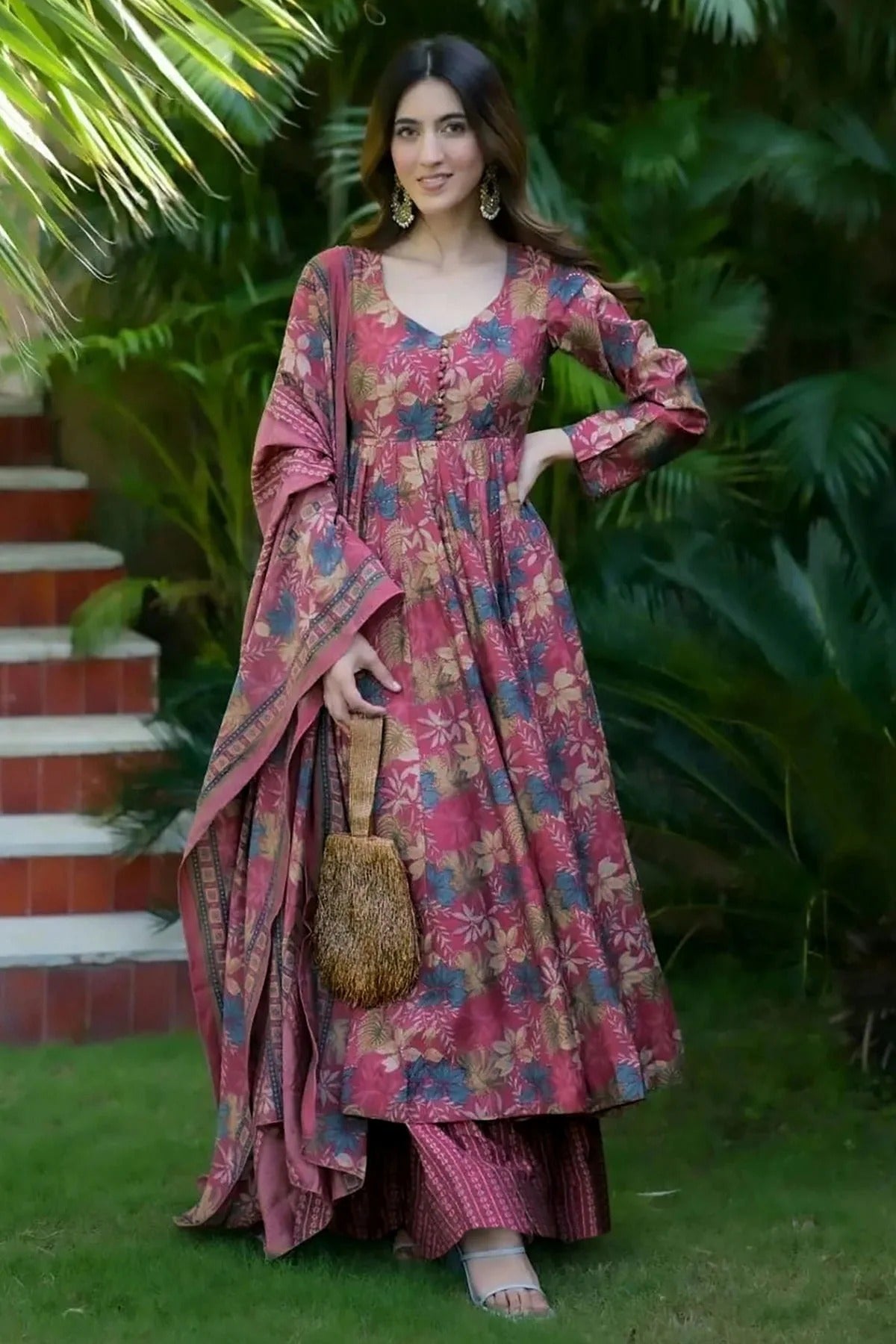 Pink Muslin Stitched Salwar Suit NCSS11111984