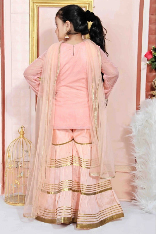 Pink Net Party Wear Sharara Suit NCGW10710774