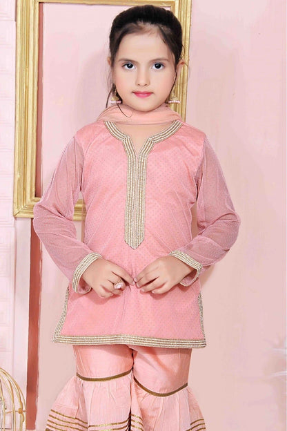 Pink Net Party Wear Sharara Suit NCGW10710774