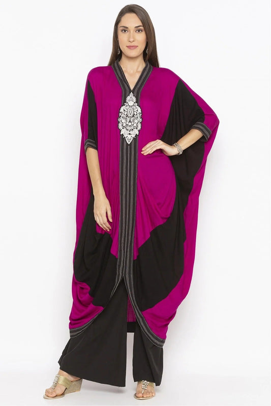 Pink Plus Size Cotton Embroidery Kurta Set NCKR10710259