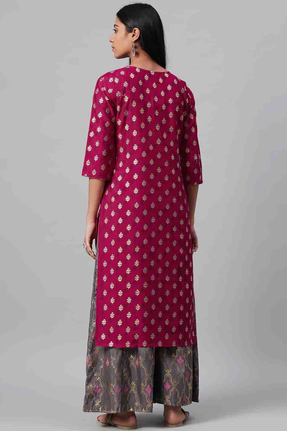 Pink Plus Size Poly Silk Party Wear KurtiSet  NCKR10610119
