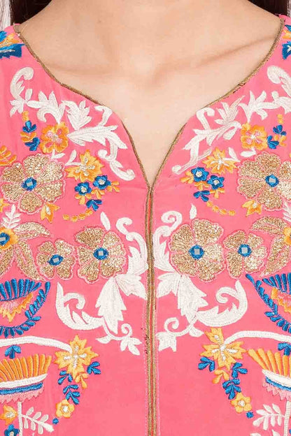 Pink Plus Size Stitched Faux Georgette Embroidery Churidar Suit NCSS10710500