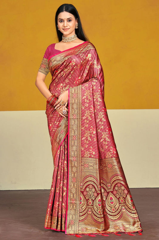 Pink Satin Silk Traditional Saree NCSD11010421