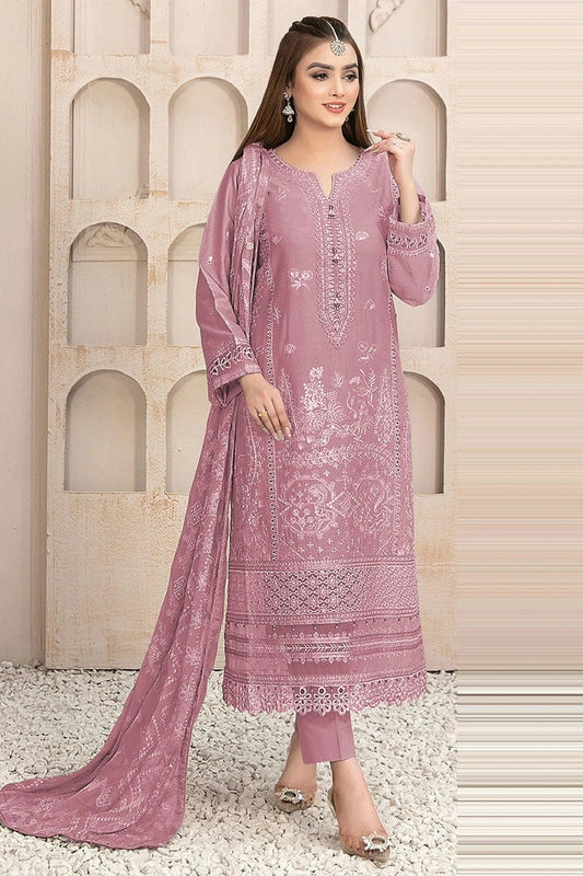 Pink Semi Stitched Faux Georgette Pakistani Suit NCSM11410515