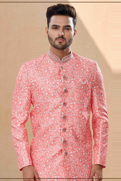 Pink SherwaniIn Silk  NCSH10410507