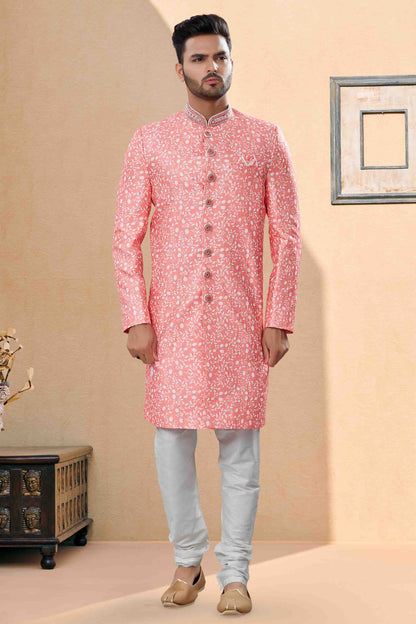 Pink SherwaniIn Silk NCSH10410507