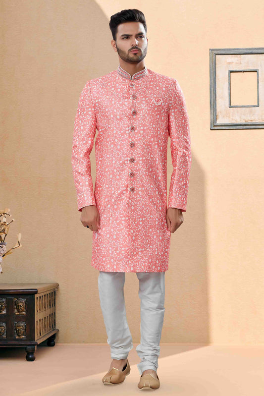 Pink SherwaniIn Silk NCSH10410507