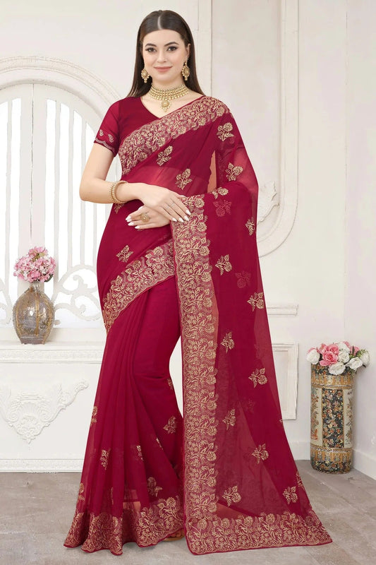 Pink Silk Designer Saree NCLC11210498
