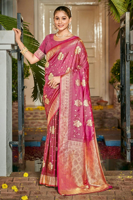 Pink Silk Traditional Saree NCSD11010467