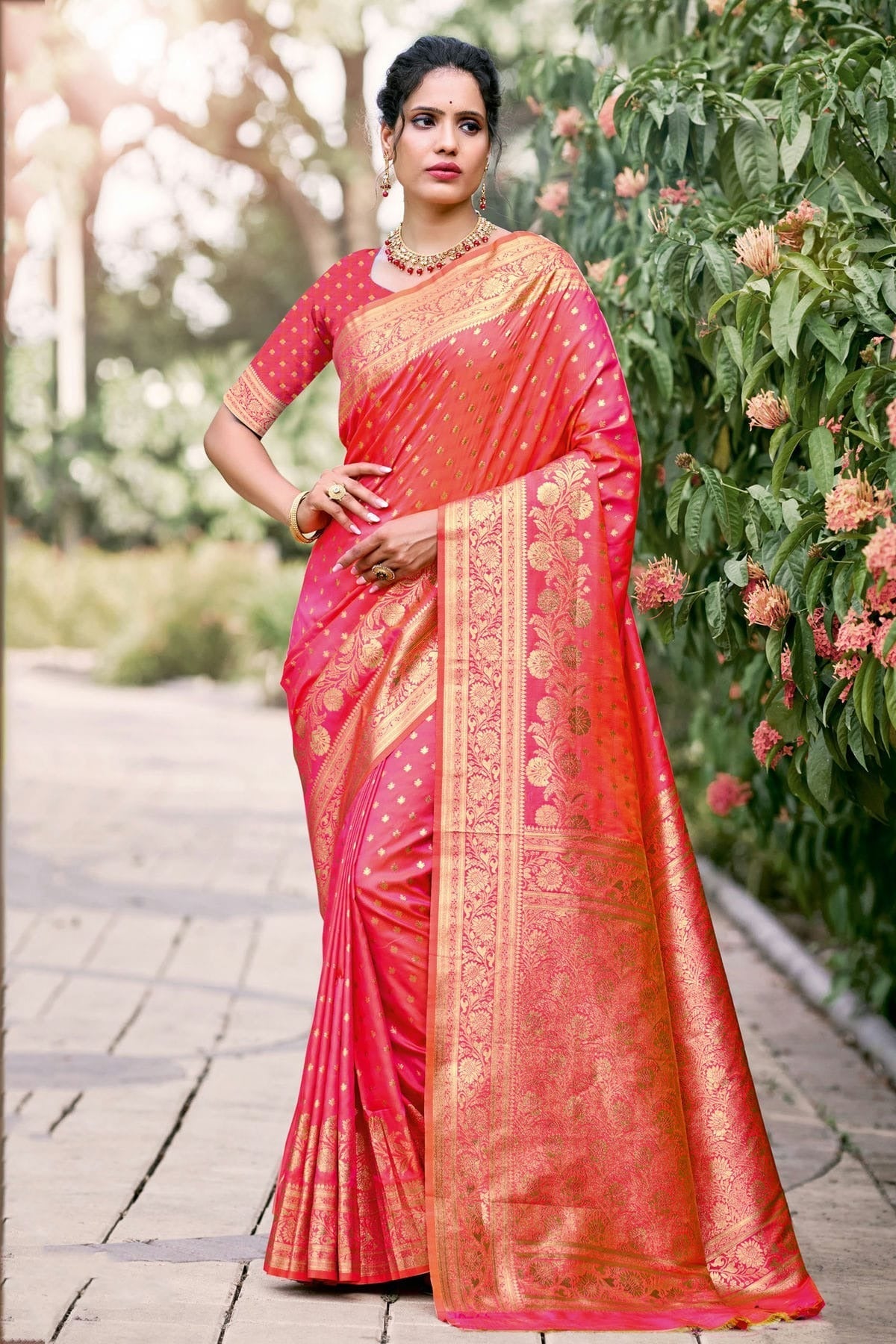 Pink Silk Traditional Saree NCSD11010468