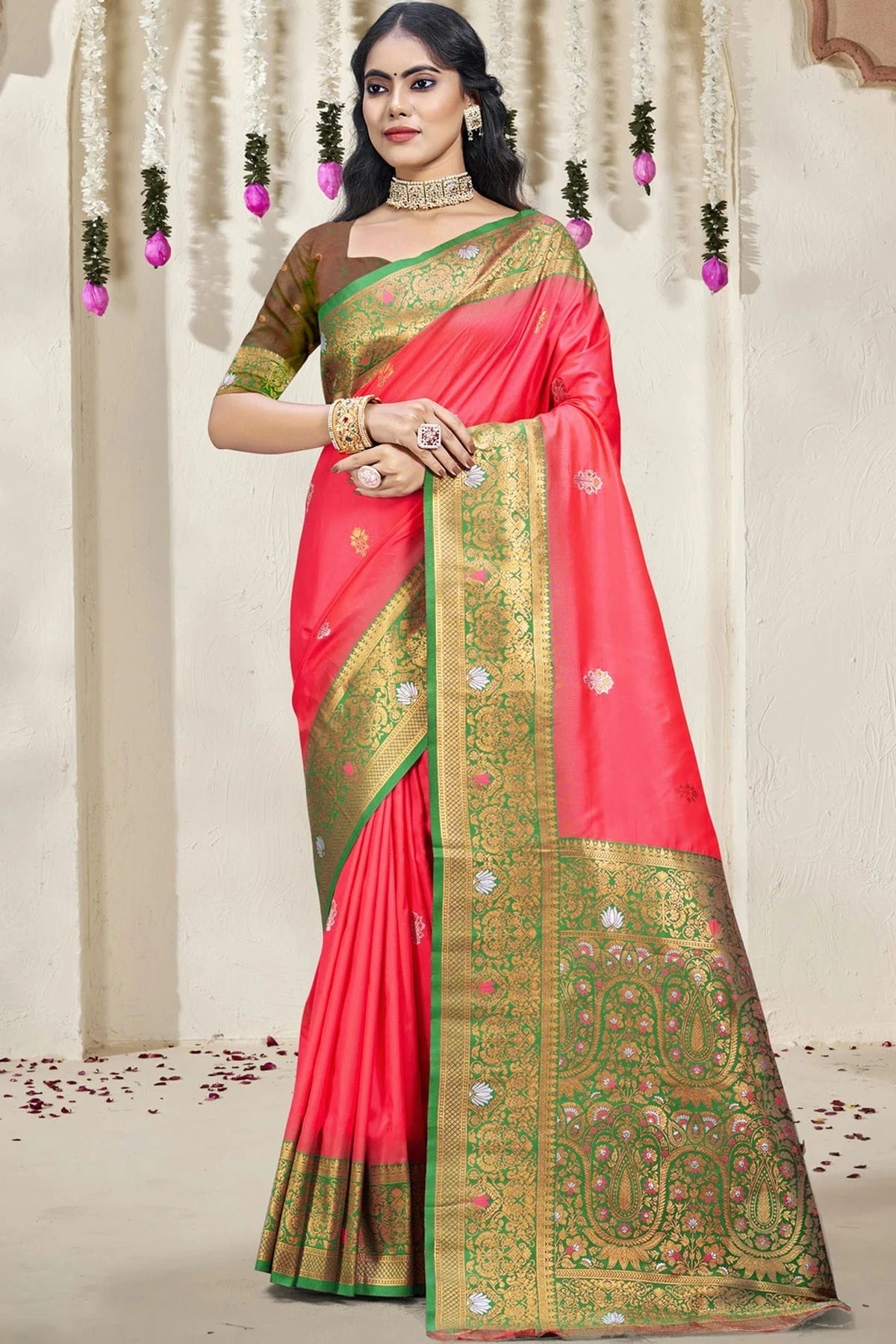 Pink Silk Woven Traditional Saree NCSD11010303