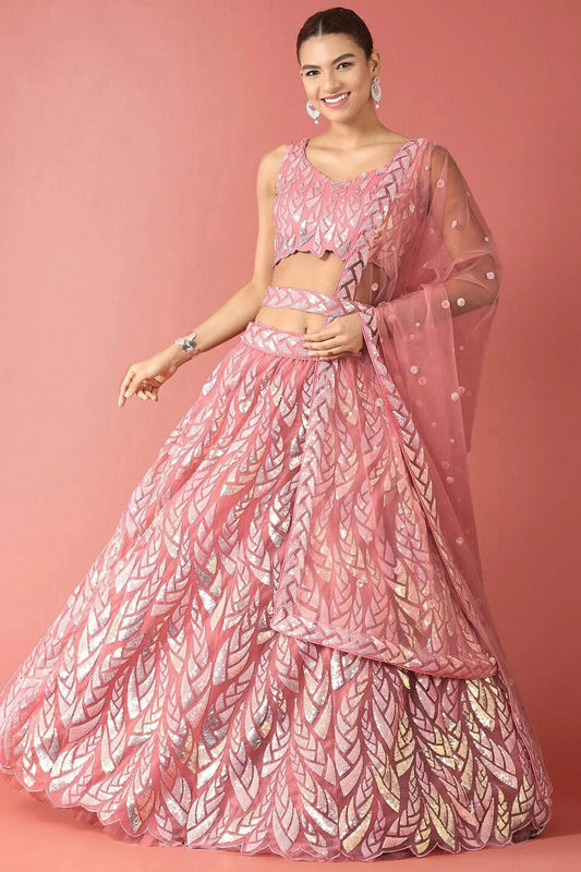 Pink Soft Net Lehenga Choli NCLC10110106
