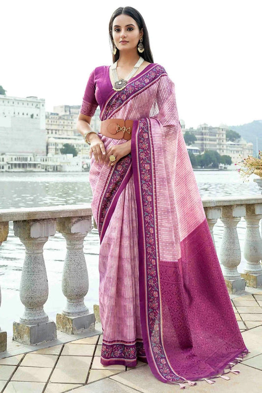 Pink Soft Silk Designer Saree NCSD11110600