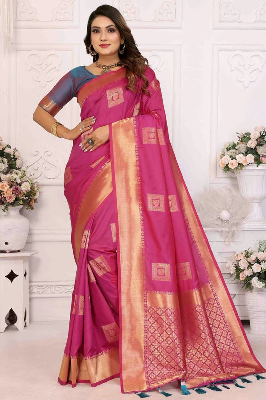 Pink Soft Silk Traditional Saree NCSD11110802