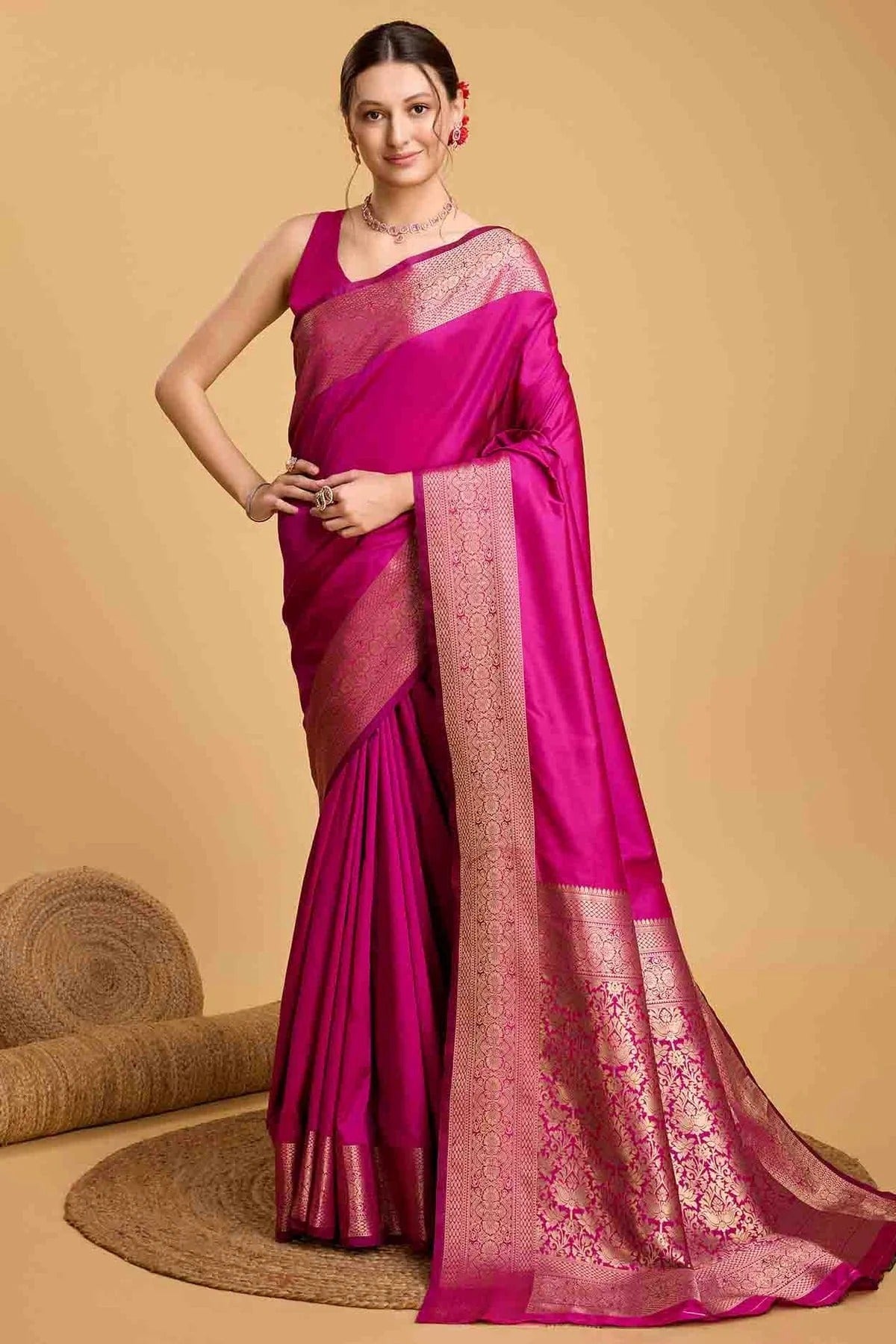 Pink Soft Silk Traditional Saree NCSD11110988