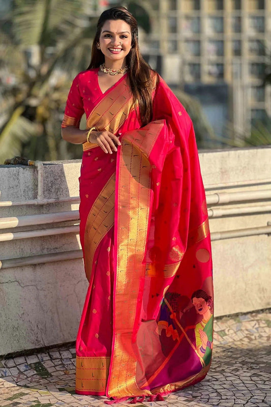 Pink Soft Silk Traditional Saree NCSD11111122