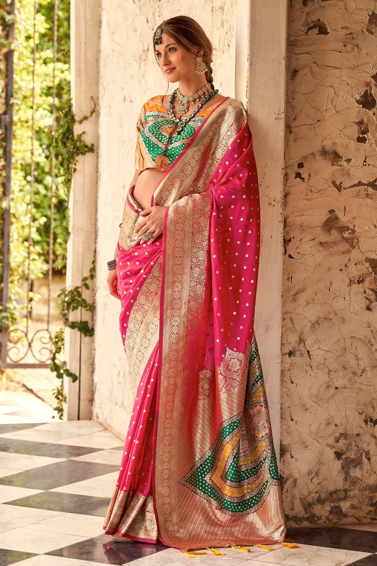 Pink Soft Silk Traditional Saree NCSD12910117