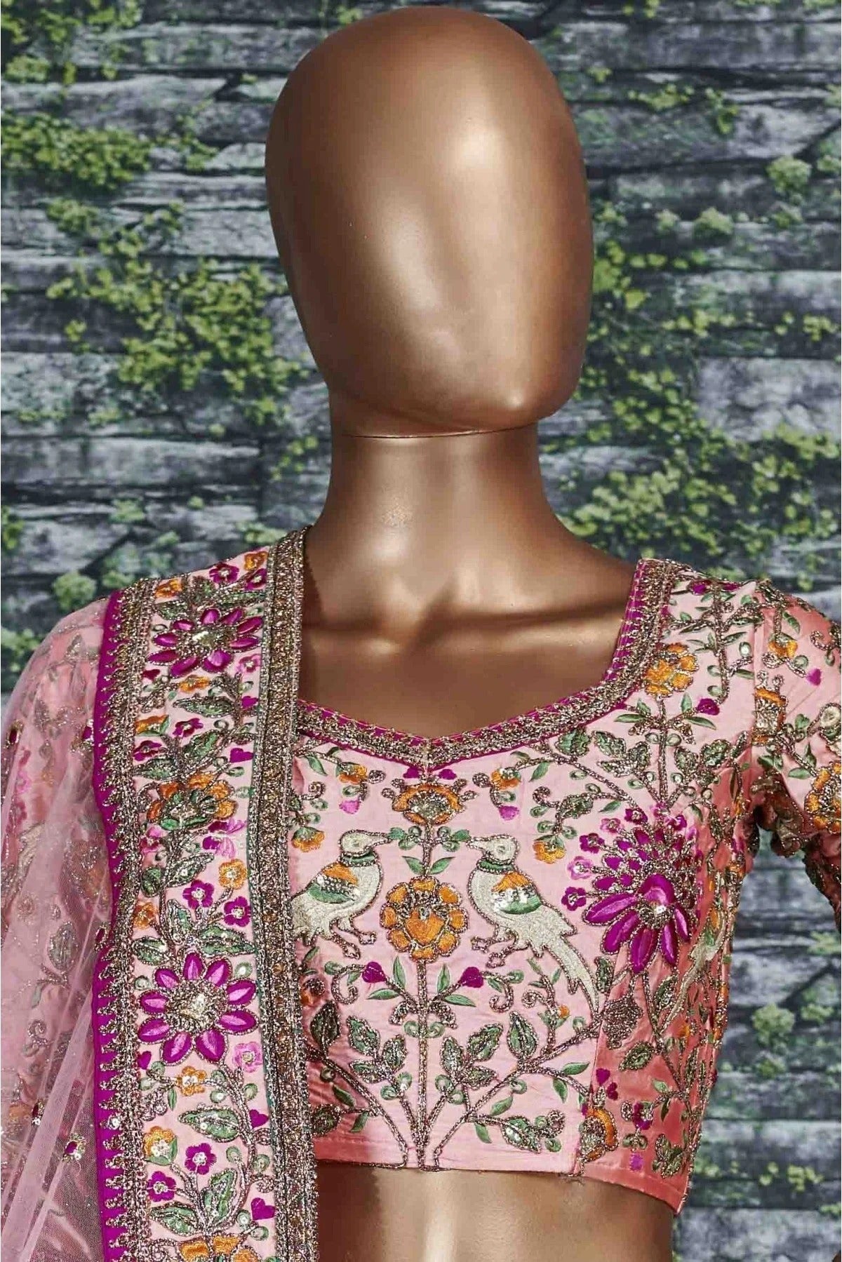 Pink Taffeta Silk Lehenga Choli NCLC10110267