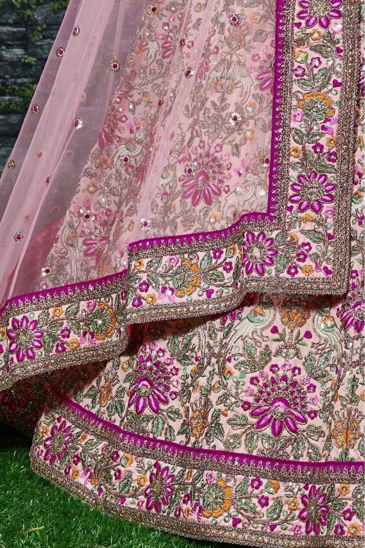 Pink Taffeta Silk Lehenga Choli NCLC10110267