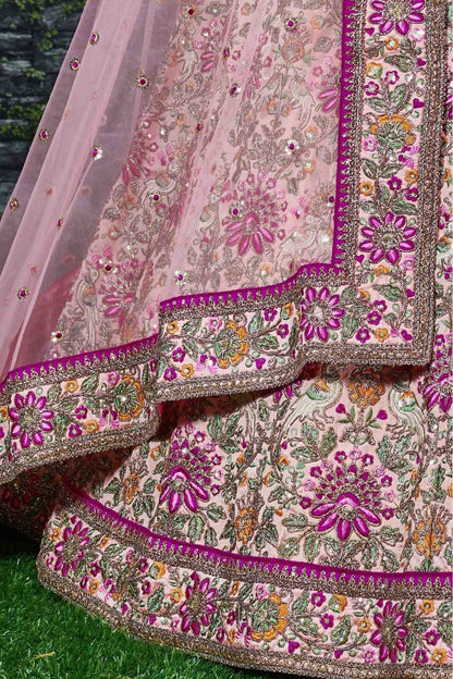 Pink Taffeta Silk Lehenga Choli NCLC10110267