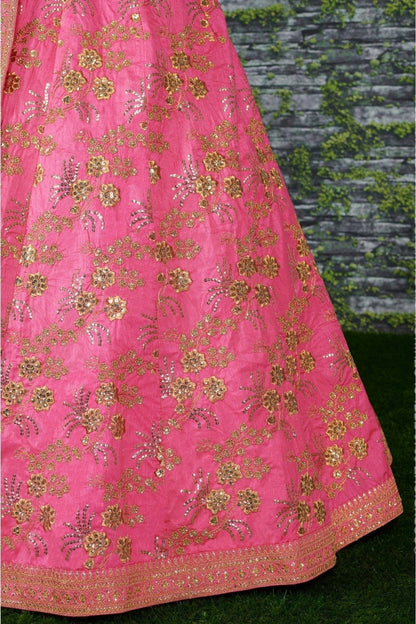 Pink Thai Silk Lehenga Choli NCLC10110294