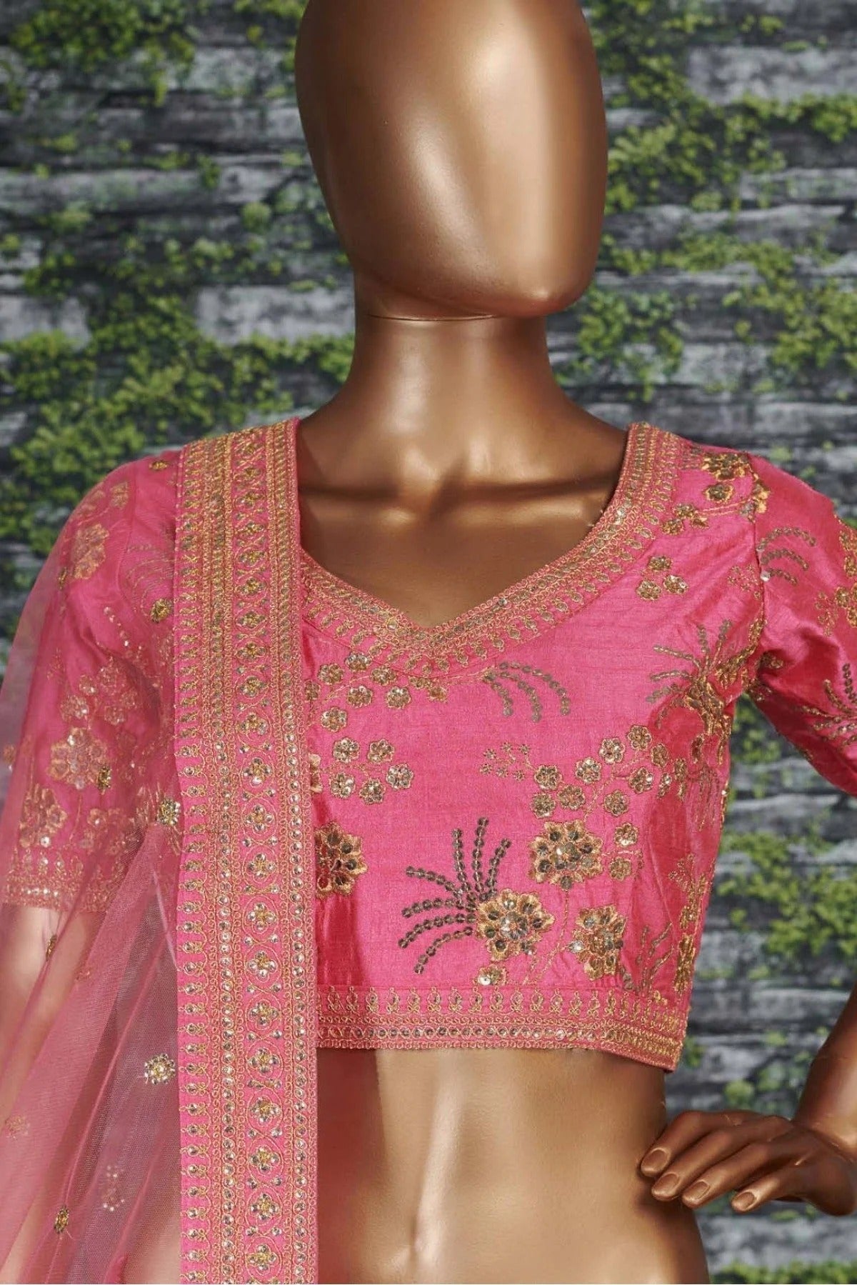 Pink Thai Silk Lehenga Choli NCLC10110294